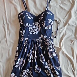 Floral Navy Kids One Piece